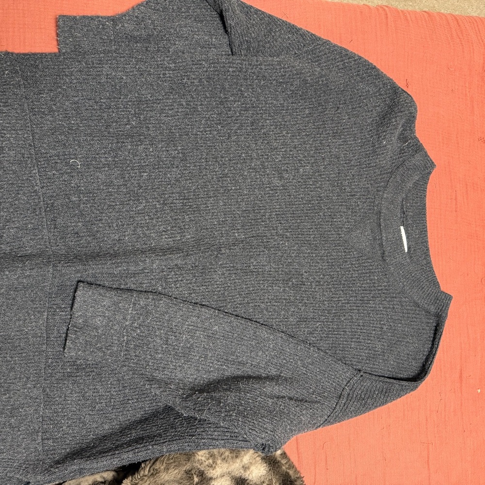 Oversized Aerie Women's Charcoal Crewneck Sweater